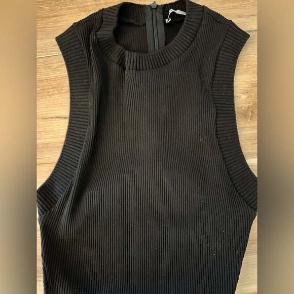 Zara Ribbed Openback Romper S - Picture 3 of 7